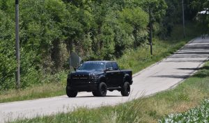 black lifted truck